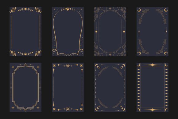 Celestial Tarot Card Border Templates: Your Creative Toolkit