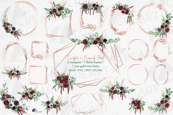 Elevate Your Designs with Rose Gold Bridal Floral Frames Templates