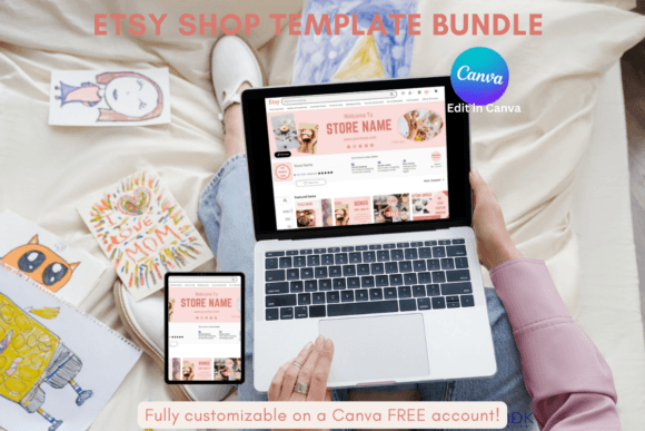 Elevate Your Etsy Presence with Boho Minimalist Canva Templates