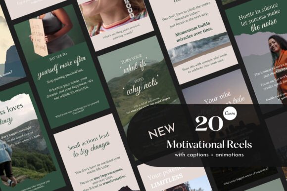 Elevate Your Message: 20 Motivational Canva Templates for Reels