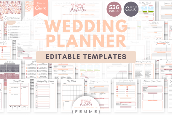 Evaluating the Wedding Planner Canva Templates FEMME: A Comprehensive Guide for DIY Brides