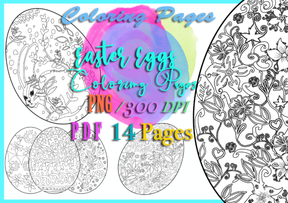 Floral Fusion: Leveraging 14Easter Eggs Coloring Templates Spring for Premium Seasonal Marketing and Decor