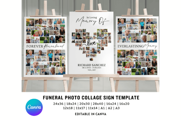 Honoring Legacies: A Guide to Using Funeral Heart Collage Templates