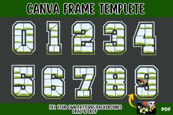 Mastering Visual Storytelling with Sports Number Set Canva Frames Templates