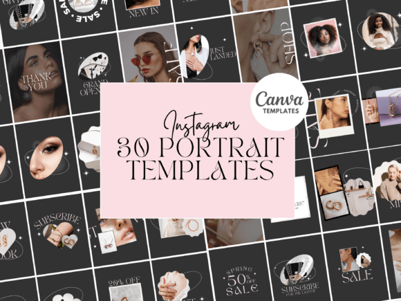 Mystal Sparkling Instagram Templates: Effortless Elegance for Your Portrait Posts