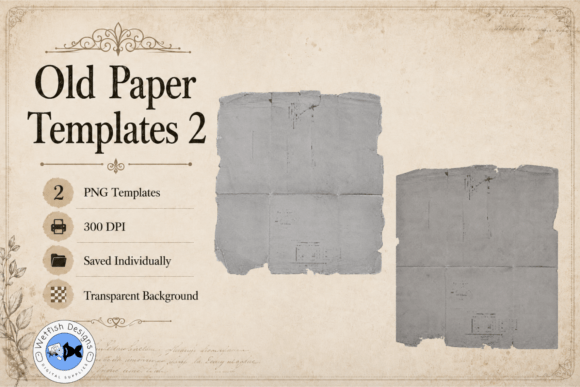 Old Paper PNG Templates 2: Authentic Vintage Textures