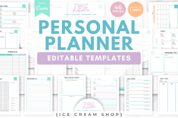 Plan Your Life in Style with the Personal Planner Canva Templates ICE C