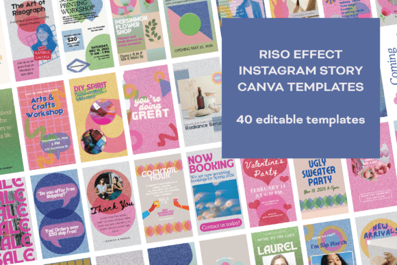 Riso Texture Instagram Story Templates: A Designer's Toolkit