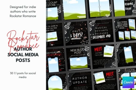 Rockstar Romance Canva Templates: Streamlining Your Author Marketing Strategy