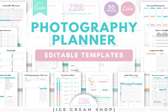 Streamline Your Workflow with Photography Planner Canva Templates ICE