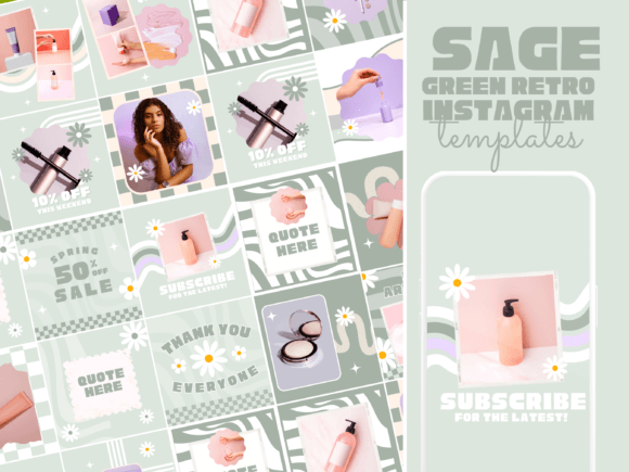 Transform Your Instagram Aesthetic with Sage Green Canva Templates